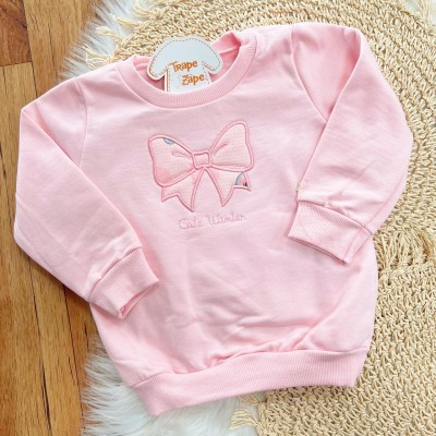 Conj. Casaco de Moletom Cute Winter e Calça Ursinha - Rosa